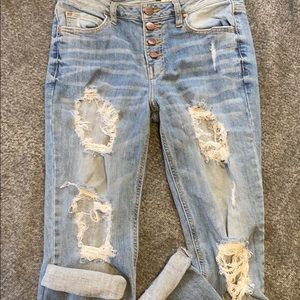Distressed jeans